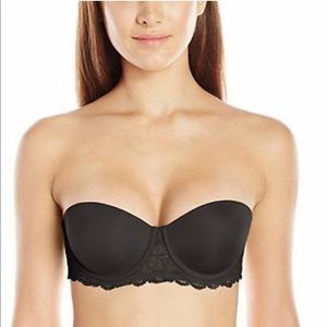 Calvin Klein Black Custom Lift Strapless Bra 30D